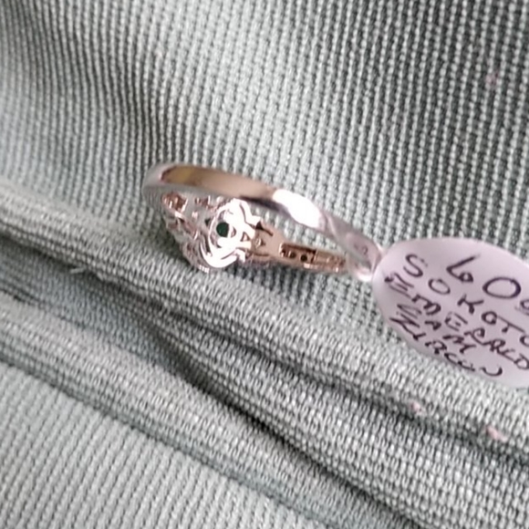 SOLD🌱 SOCOTO EMERALD AND CAMBODIAN ZIRCON RING 🌱 - Picture 3 of 5